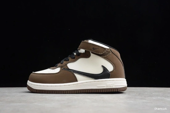 Travis Air Nike 07 Force Scott 1 Kids 314197-168 x Mid Brown Beige 0725